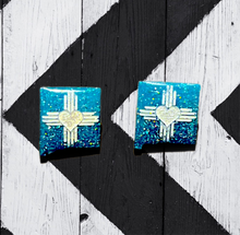 Load image into Gallery viewer, ZiaHeart NM State Earrings-TqWhtGltr
