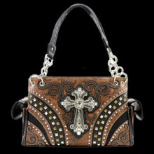 Load image into Gallery viewer, Western Studded Rhinestone Cross Shoulder Bag-BRO
