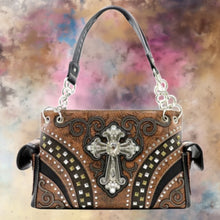 Load image into Gallery viewer, Western Studded Rhinestone Cross Shoulder Bag-BRO

