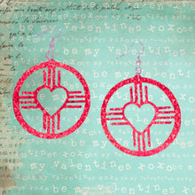 Load image into Gallery viewer, New Mexico Heart Zia Circle Earrings-Color Options
