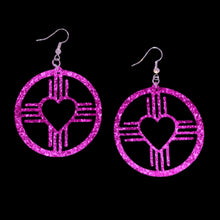 Load image into Gallery viewer, New Mexico Heart Zia Circle Earrings-Color Options
