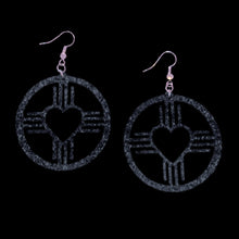 Load image into Gallery viewer, New Mexico Heart Zia Circle Earrings-Color Options
