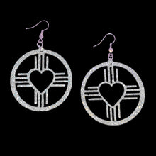 Load image into Gallery viewer, New Mexico Heart Zia Circle Earrings-Color Options
