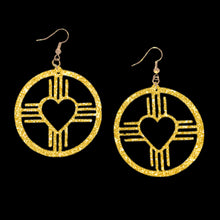 Load image into Gallery viewer, New Mexico Heart Zia Circle Earrings-Color Options
