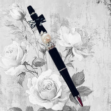 Load image into Gallery viewer, Black Cross White Rose BLK
