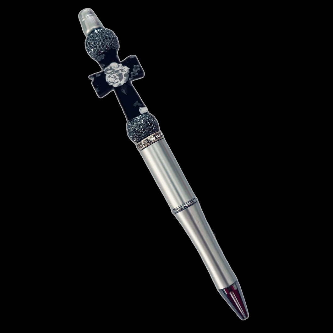 Black Cross White Rose SLVR