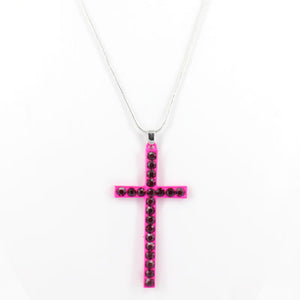 Vibrant Bling Cross Necklace