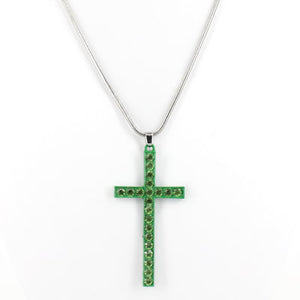 Vibrant Bling Cross Necklace