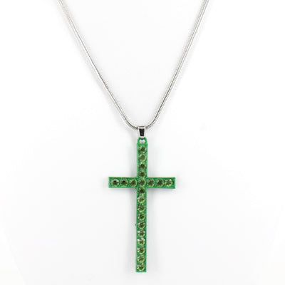 Vibrant Bling Cross Necklace