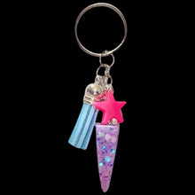 Load image into Gallery viewer, Purple Unicorn Horn and Tassel Keychain-TTHPS
