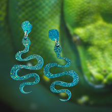 Load image into Gallery viewer, Hanging Snake Earrings
