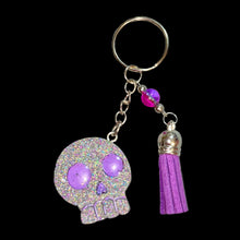 Load image into Gallery viewer, Skull Keychain-Prpl
