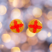 Load image into Gallery viewer, ZiaHeart Round Earrings-YellowRd
