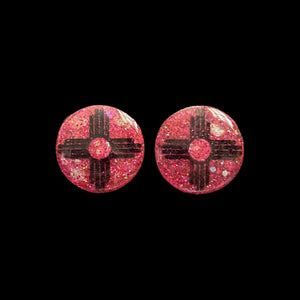 Zia Round Earrings-HPBlk