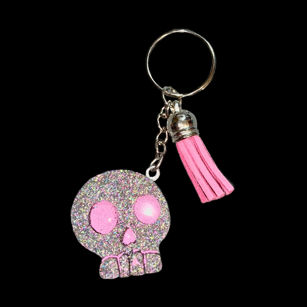 Skull Keychain-Pink