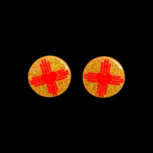 Load image into Gallery viewer, ZiaHeart Round Earrings-YellowRd
