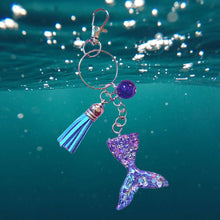 Load image into Gallery viewer, Mermaid Keychain-Purple
