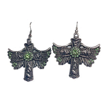 Load image into Gallery viewer, Winged Cross Earrings
