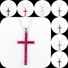 Load image into Gallery viewer, Vibrant Bling Cross Necklace
