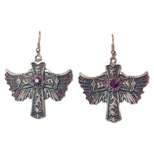Load image into Gallery viewer, Winged Cross Earrings
