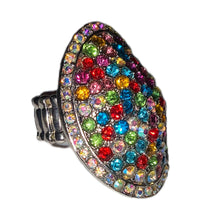 Load image into Gallery viewer, Vibrant Blinged Out Oval Ring
