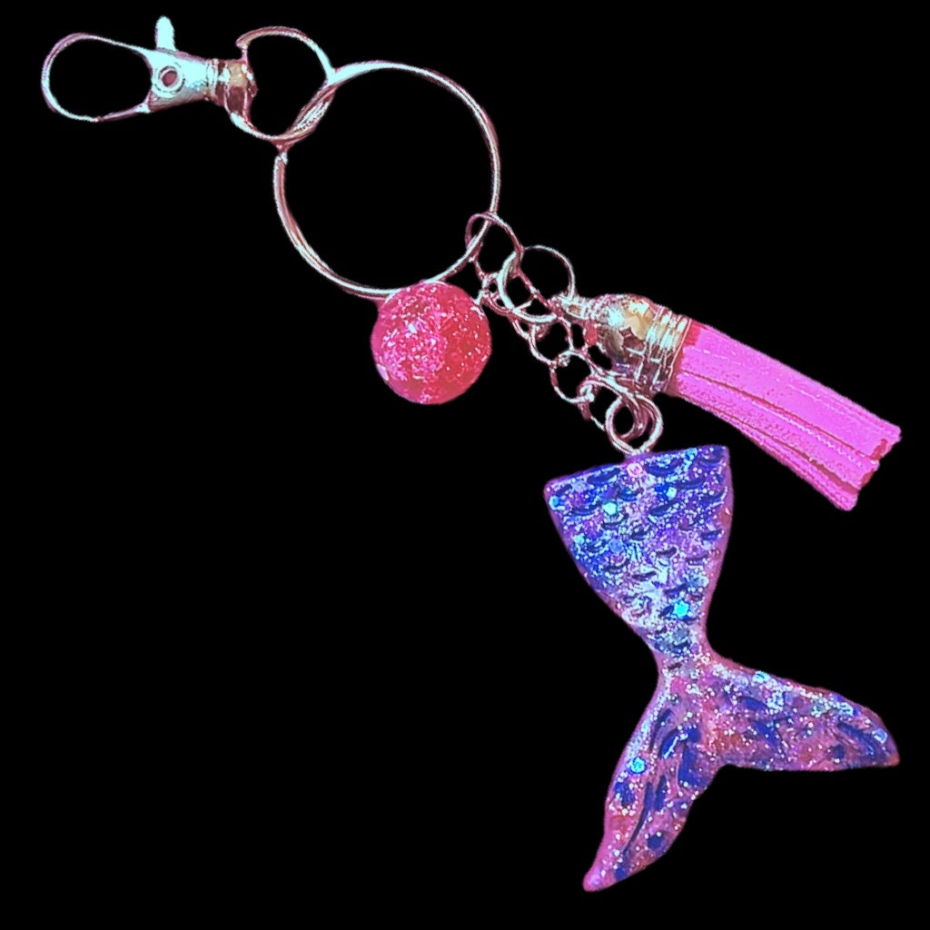 Mermaid Keychain-Pink