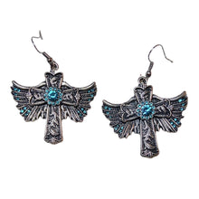Load image into Gallery viewer, Winged Cross Earrings
