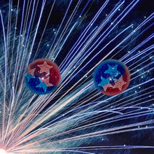 Load image into Gallery viewer, Patriotic TriStar Round Earrings-MB
